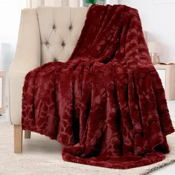Двухслойное пушистое одеяло, Теплое зимнее покрывало на кровать, сшитый плед для украшения дивана, домашние одеяла и покрывала