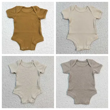 Оптовая горячая распродажа Летних комбинезонов с короткими рукавами из четырех цветов для новорожденных мальчиков, детская одежда в западном стиле