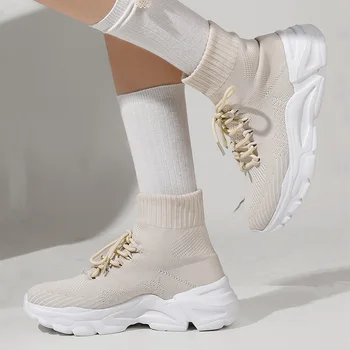 Легкие женские кроссовки для бега, гибкая женская вулканизированная обувь, летние дышащие женские кроссовки, нескользящие, 2023 размер 35-44