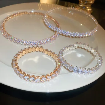 Роскошные ожерелья-чокеры серебристо-золотого цвета для женщин, ожерелья с геометрическими закручиваниями из циркона, женские украшения для вечеринок и свадеб