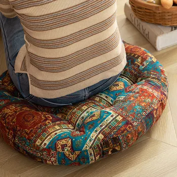 Напольная подушка из чешского хлопка и льна EIFLOY, круглая японская квадратная подушка Татами для йоги, подушки для стульев для медитации