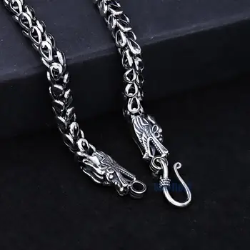 Ожерелье из чистого серебра S925, индивидуальность, мужской модный стиль, древнее тайское серебряное ожерелье, подарок на день рождения
