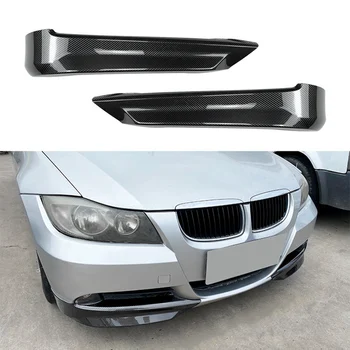 Автомобильный углепластиковый передний бампер для губ, Угловая накладка, Нижний протектор, Сплиттер, спойлер для BMW E90 E91 320I 330I 2005-2008