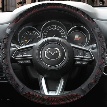противоскользящая Крышка Рулевого Колеса Автомобиля Mazda CX-3 CX3 CX-5 CX5 2017 2018 модный Спортивный стиль из натуральной кожи
