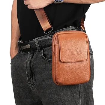 Новые мужские простые сумки-мессенджеры, многофункциональная поясная сумка из мягкой искусственной кожи, повседневная маленькая уличная сумка на молнии через плечо