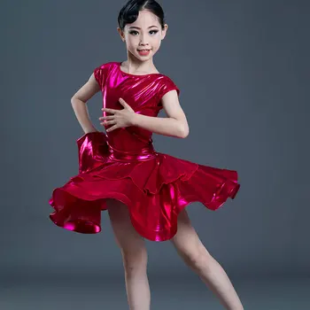 Новое платье для латиноамериканских танцев для девочек, одежда для латиноамериканских танцев для выступлений на сцене, бальное платье для девочек, детские танцевальные костюмы
