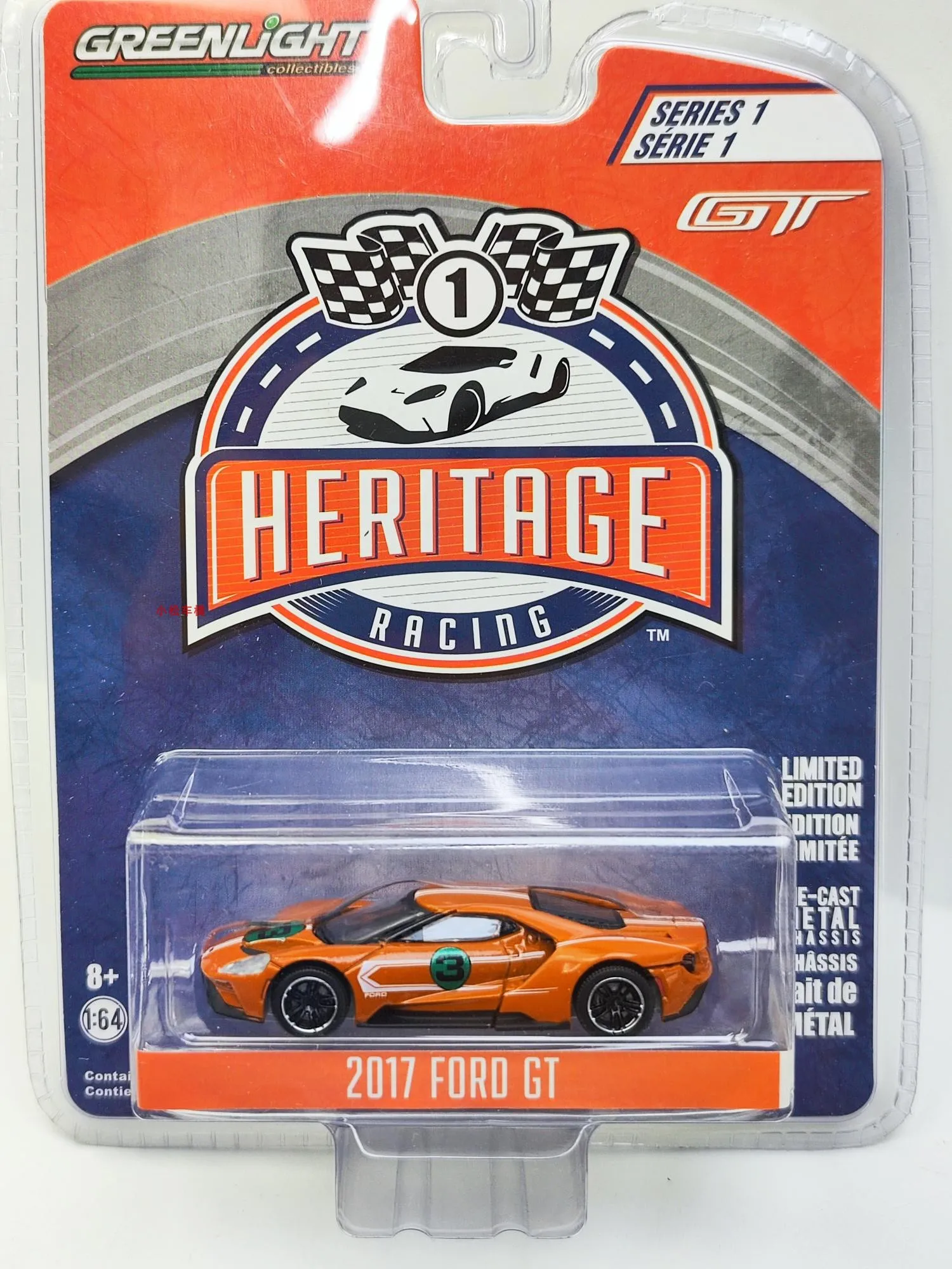 1:64 2017 Ford GT Racing, модель автомобиля из литого под давлением металлического сплава, игрушки для коллекции подарков 0
