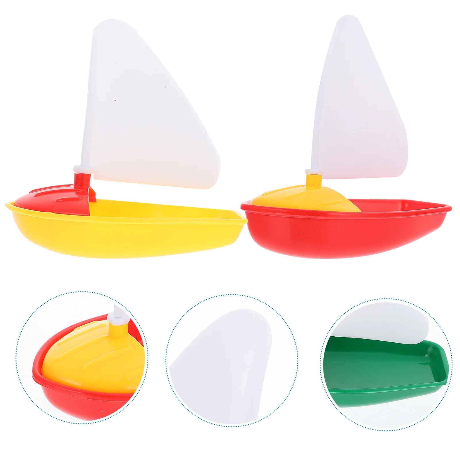 1 Комплект 3шт Мини-Пластиковая Парусная Лодка Игрушки Для Детей Детские Декорации Игрушки для Ванны для Детей Todders Kids (Разные Цвета, Маленькие + 0