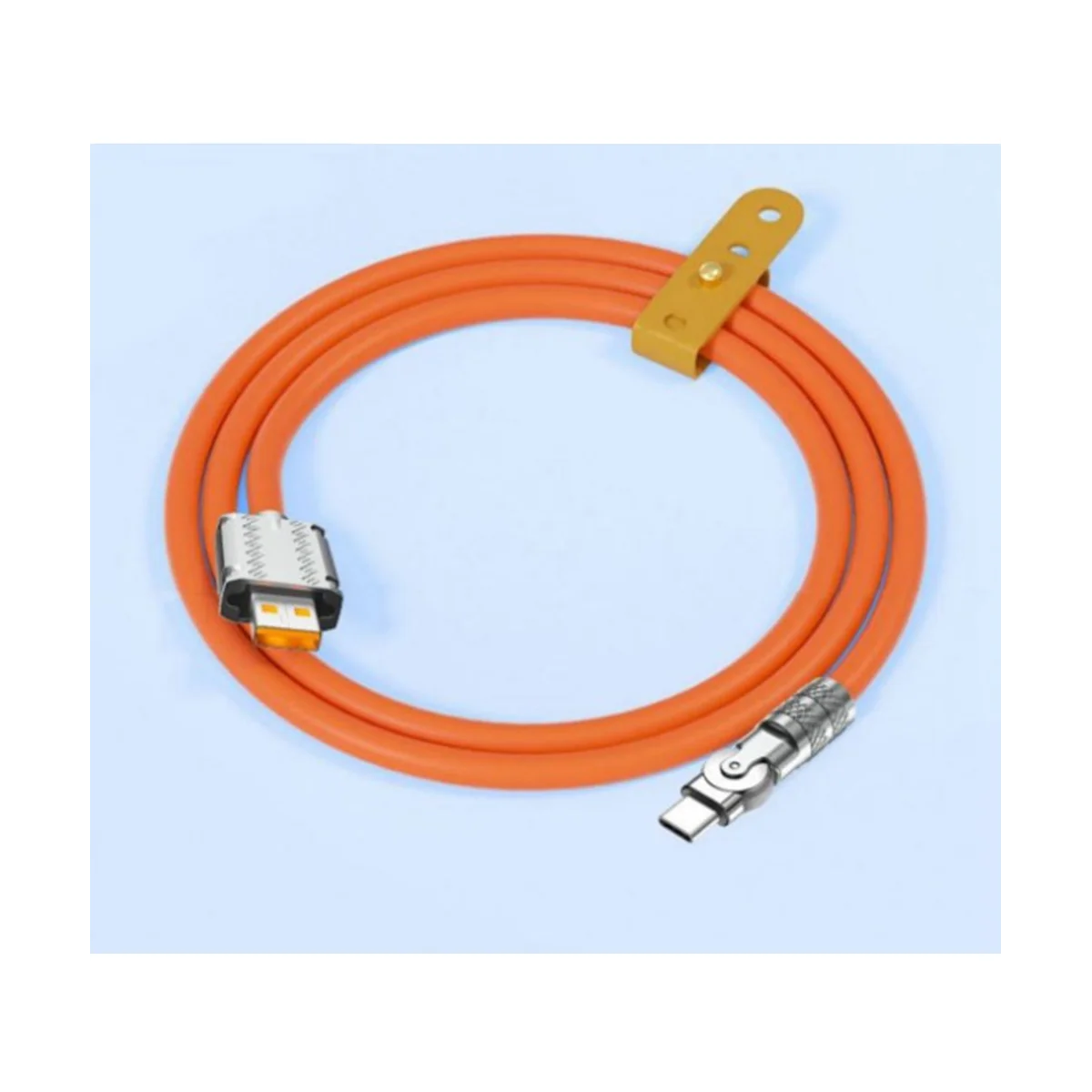 120 Вт 6A Сверхбыстрая зарядка жидким силиконовым кабелем Type-C, быстрый USB-кабель для смартфона, выделенная жирным шрифтом линия передачи данных, синий, 1 м 5