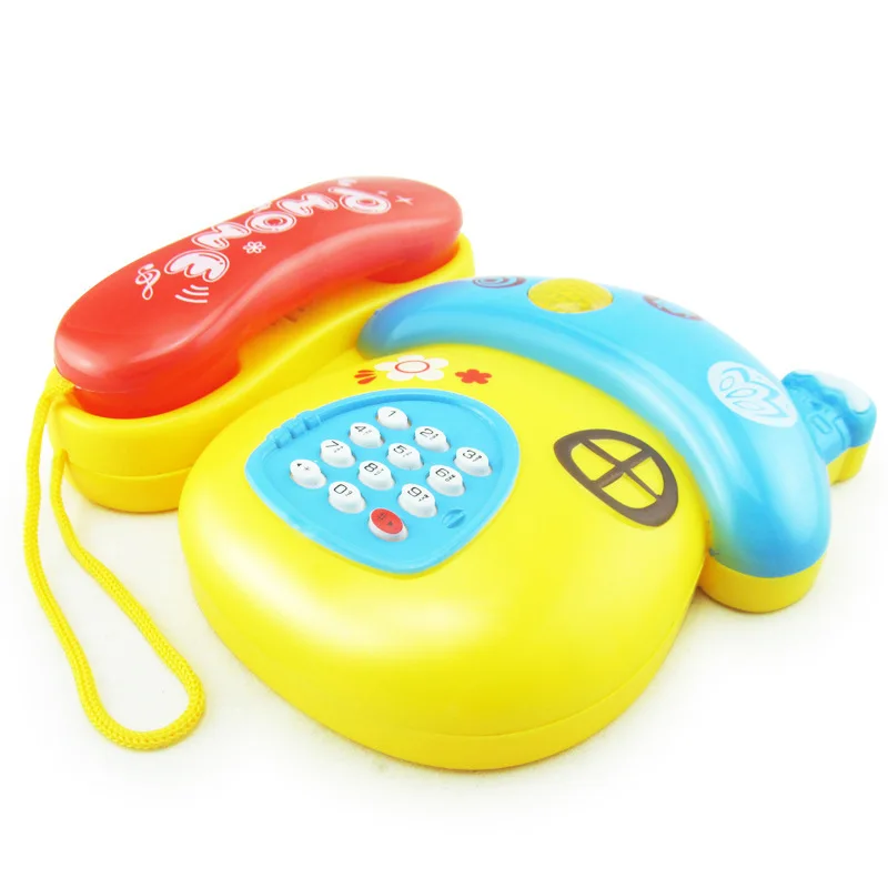1ШТ Детский грибной телефон, детский игрушечный телефон, мультяшное освещение, музыка, грибной телефон, детская игрушка-головоломка 3