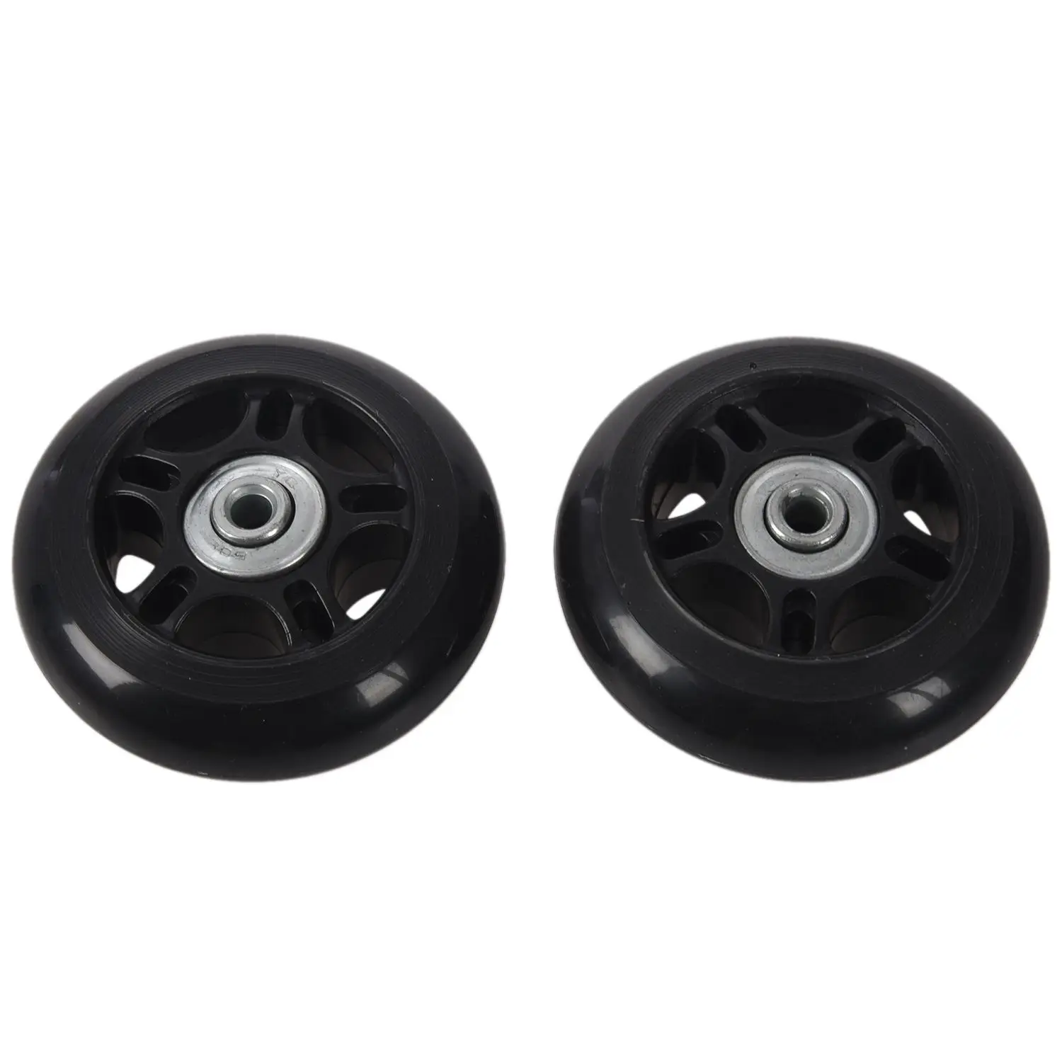 2 комплекта сменных колес для багажа 64x18 мм / встроенных роликовых коньков на открытом воздухе черного цвета 1