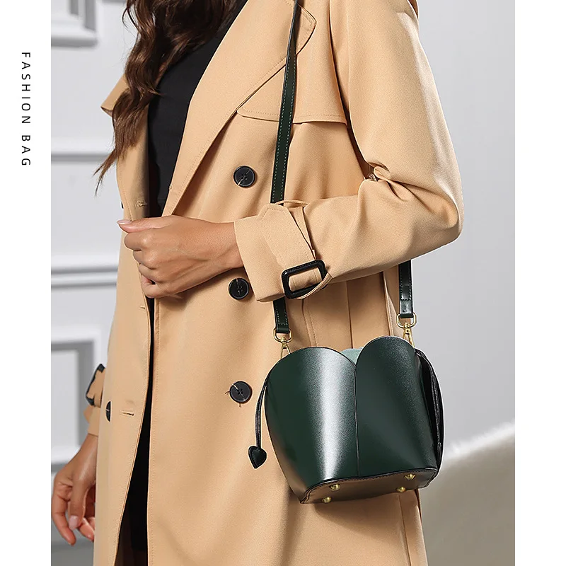 2023 Женская Мини-Модная сумка через плечо Из натуральной кожи Высокого качества сращивания на Одно плечо 1
