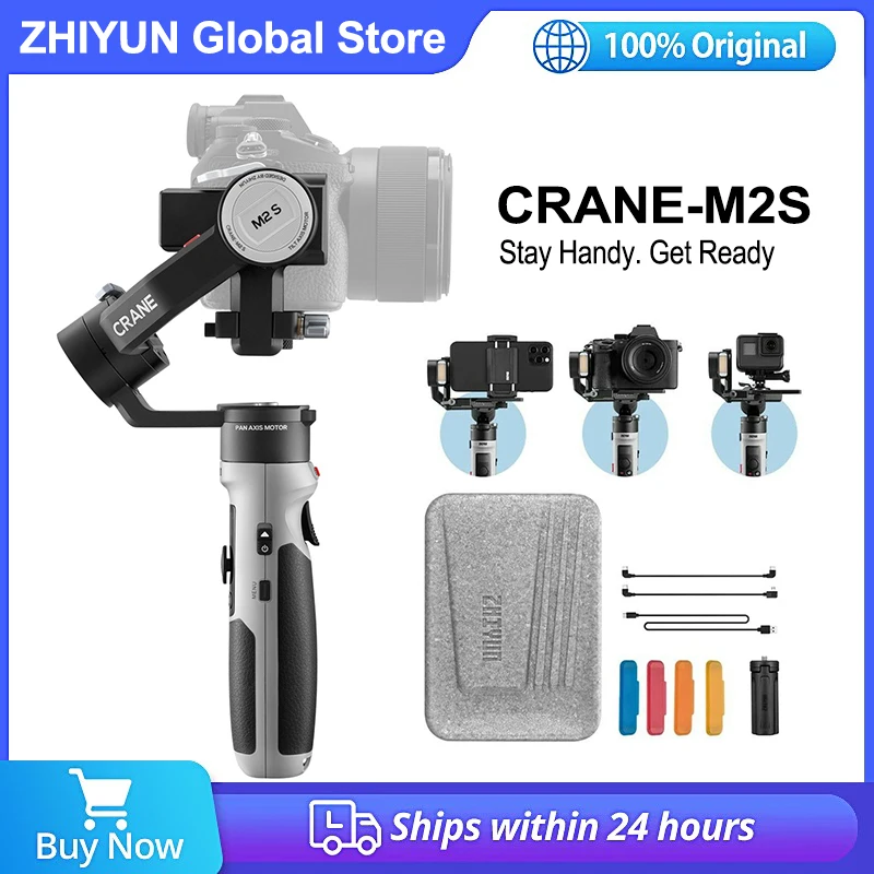 3-осевой карданный стабилизатор Zhiyun Crane M2S для легкой беззеркальной камеры Actioncams Смартфона iPhone 13 0