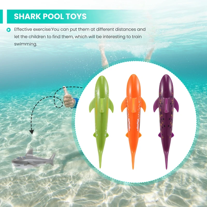 4 ШТ. Детская игрушка для плавания в форме акулы, игрушка для погружения, Водная игра, игрушка для игры в дайвинг, игрушка для плавания, скольжение по бассейну, бросок акулы, игрушка-торпеда 1