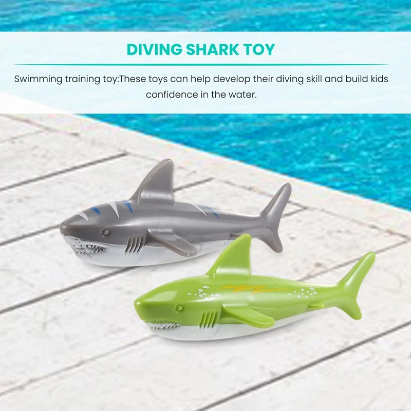 4 ШТ. Детская игрушка для плавания в форме акулы, игрушка для погружения, Водная игра, игрушка для игры в дайвинг, игрушка для плавания, скольжение по бассейну, бросок акулы, игрушка-торпеда 2