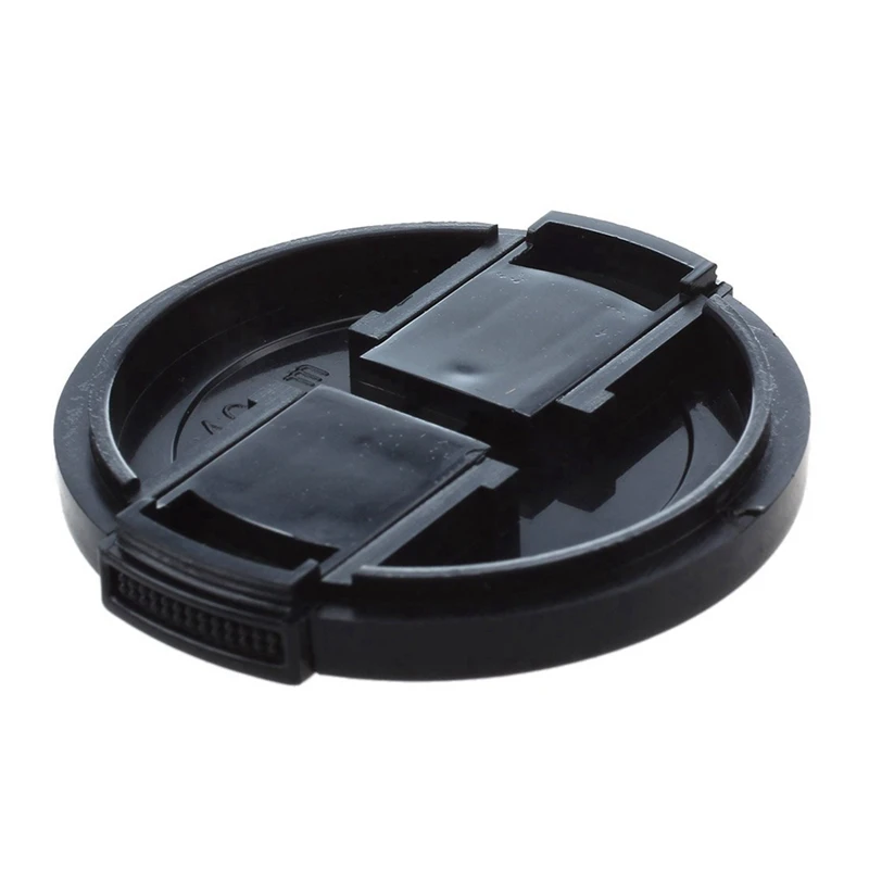 5-кратный пластиковый боковой зажим для камеры на передней крышке объектива, Защитная крышка, Черный 49 мм 1