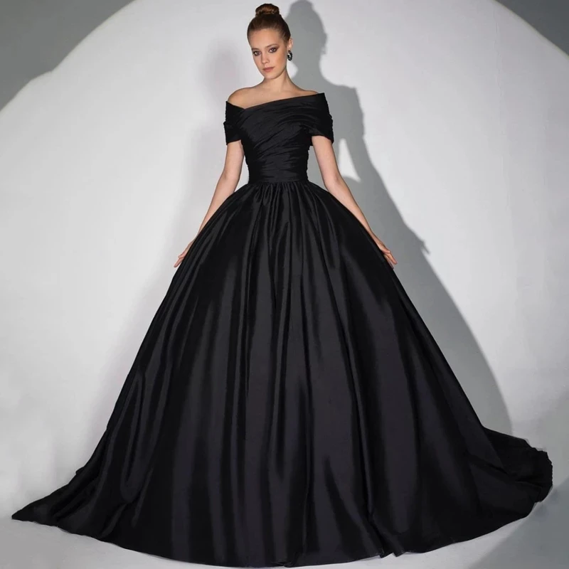 ANGELSBRIDEP Простые, но элегантные черные пышные платья, бальное платье с пятнами, женские вечерние платья, Маскарадные платья 15 Ноября 0