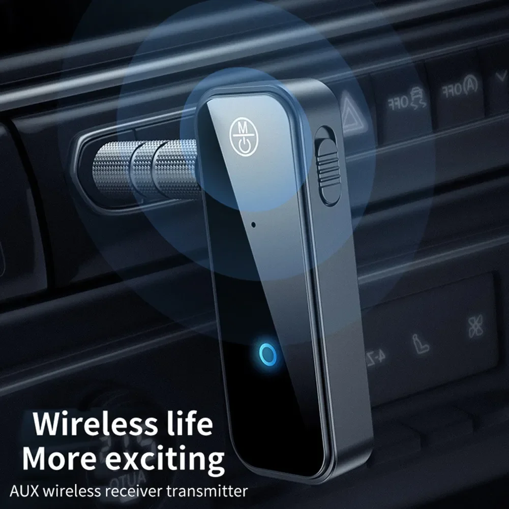 Bluetooth-совместимый музыкальный приемник 5,0, Аудио-приемник 3,5 мм, адаптер AUX для наушников, автомобильный ПК с громкой связью 1