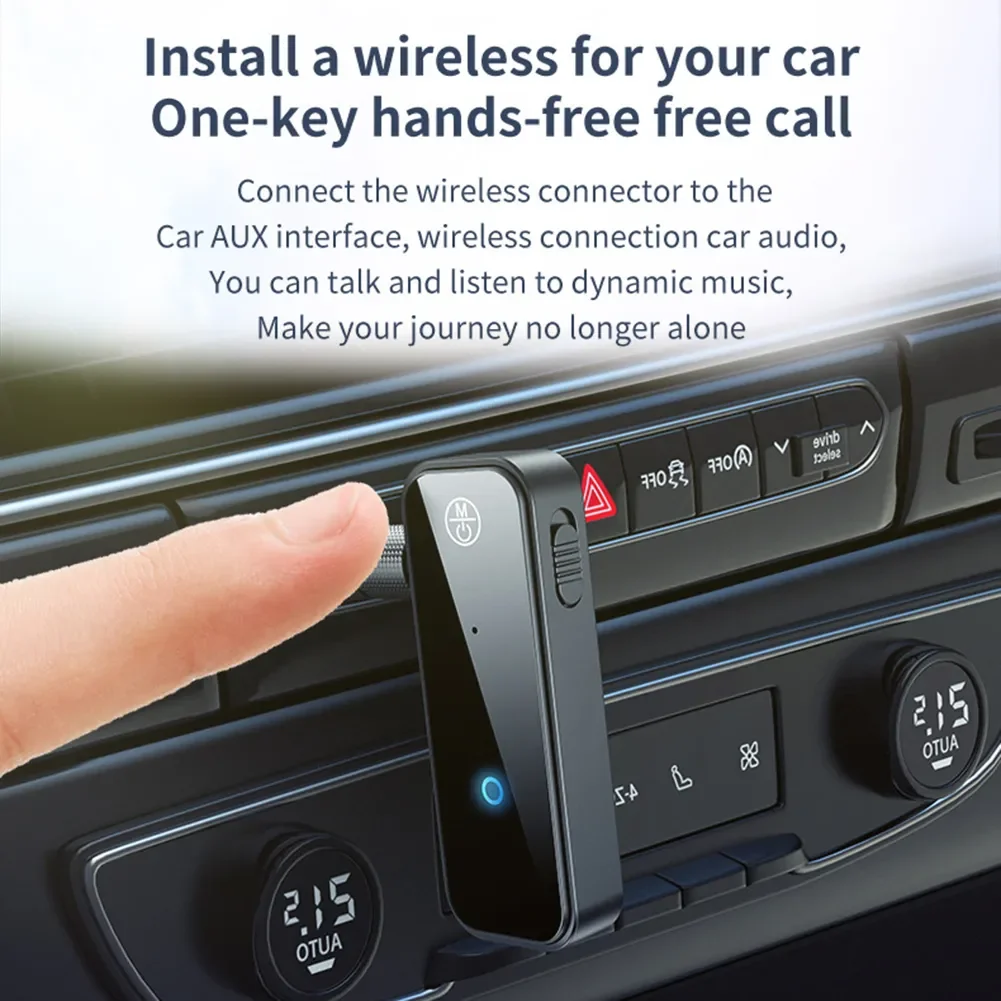 Bluetooth-совместимый музыкальный приемник 5,0, Аудио-приемник 3,5 мм, адаптер AUX для наушников, автомобильный ПК с громкой связью 3