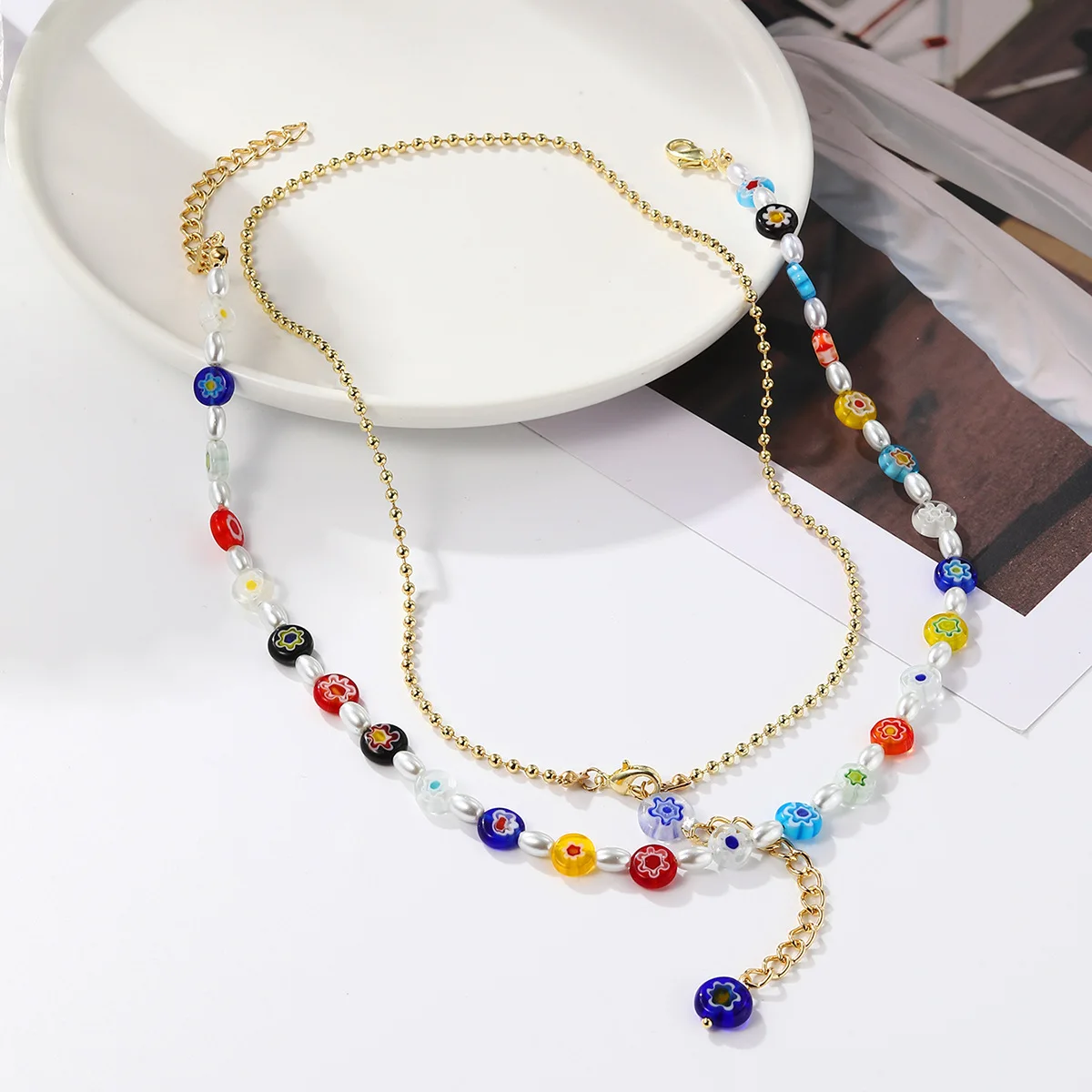 DQQ New Fashion Lady Star многослойное ожерелье с цепочками из металла для женщин, ювелирные изделия для вечеринок, набор ожерелий Pandant 2