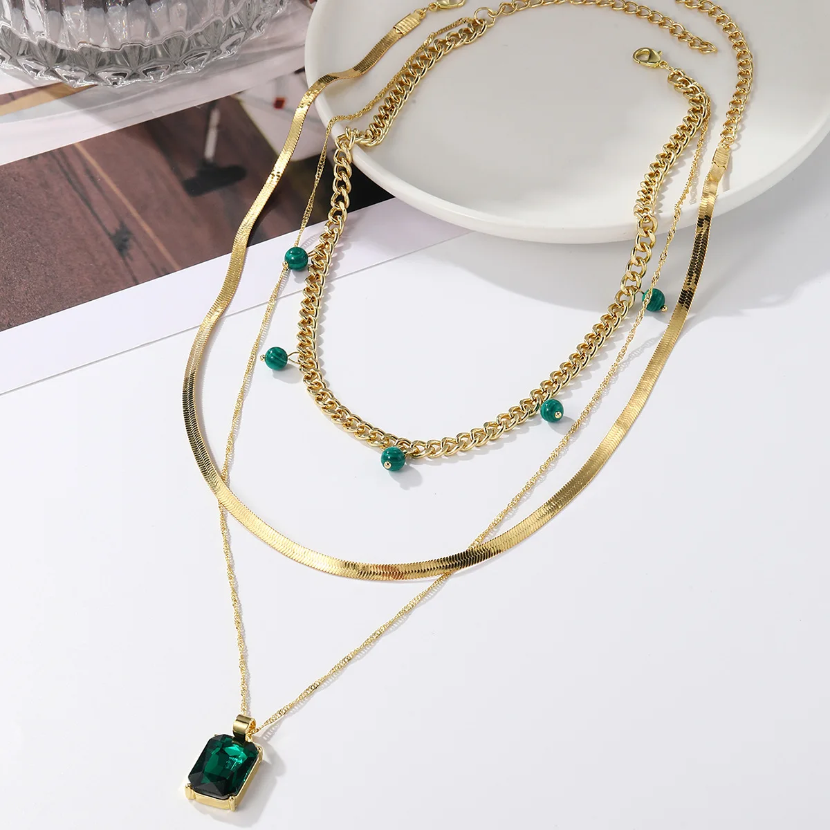 DQQ New Fashion Lady Star многослойное ожерелье с цепочками из металла для женщин, ювелирные изделия для вечеринок, набор ожерелий Pandant 5