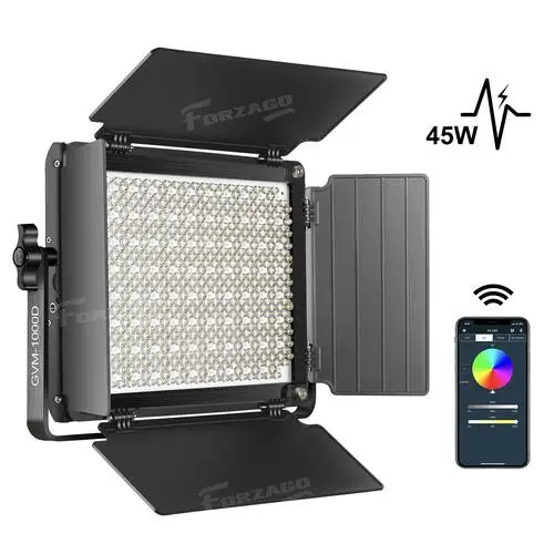 GVM 1000D Photography Lighting от 3200 до 5600K RGB LED Video Light С приложением Управления Bluetooth Для Студийной Трансляции Фильмов 2