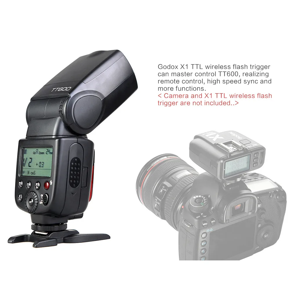 Godox TT600 2.4G Беспроводная Камера GN60 Master/Slave Вспышка Speedlite Speedlight для Canon Nikon Pentax Olympus Fujifilm 4