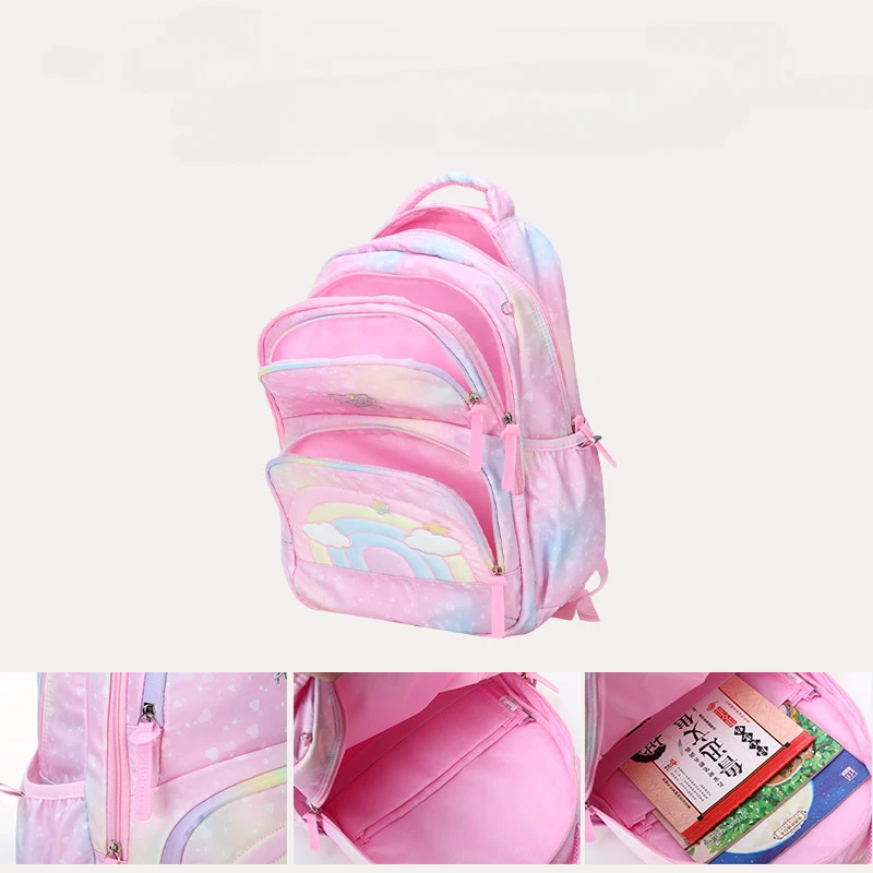 Hello Kitty Sanrio, школьная сумка для ученицы начальной школы 3-6 класса, рюкзак для девочек с защитой позвоночника большой емкости, симпатичный и легкий 1