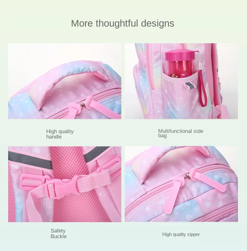Hello Kitty Sanrio, школьная сумка для ученицы начальной школы 3-6 класса, рюкзак для девочек с защитой позвоночника большой емкости, симпатичный и легкий 3