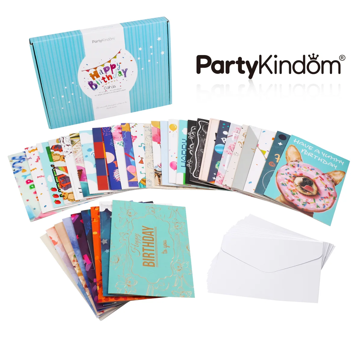 Partykindom 40ШТ Поздравительных открыток с 40ШТ конвертов Креативные поздравительные открытки Оптом в коробке 2