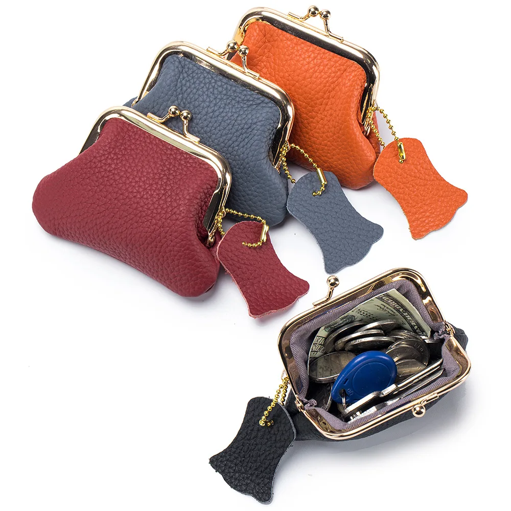 Royal Bagger Маленький винтажный кошелек для монет для женщин, сумки для хранения из натуральной коровьей кожи, мини-простая сумка-клипса в европейском стиле 2027 г. 1