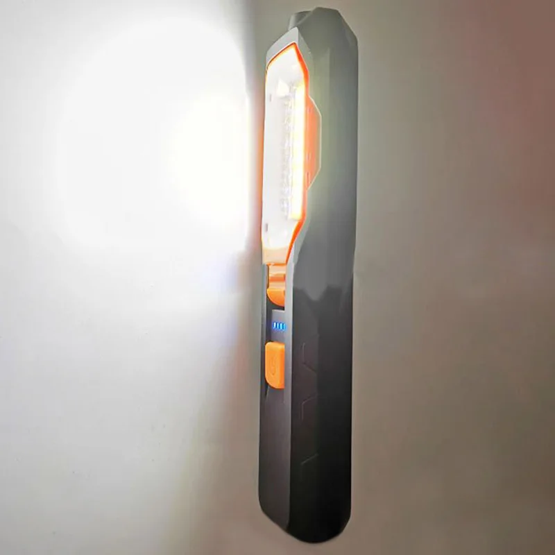 USB Перезаряжаемый светодиодный фонарик Рабочая лампа Светодиоды Подставка для фонарика Поворотный крюк для кемпинга Мастерская по ремонту автомобилей 2