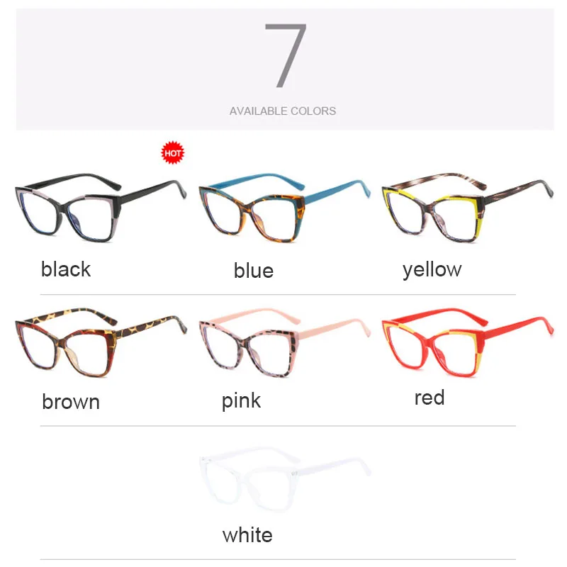 UVLAIK Fashion TR90 Оправа для очков с кошачьим глазом Женские очки в цветовую гамму Женские очки с линзами против синего света Оправа для очков 15201 4