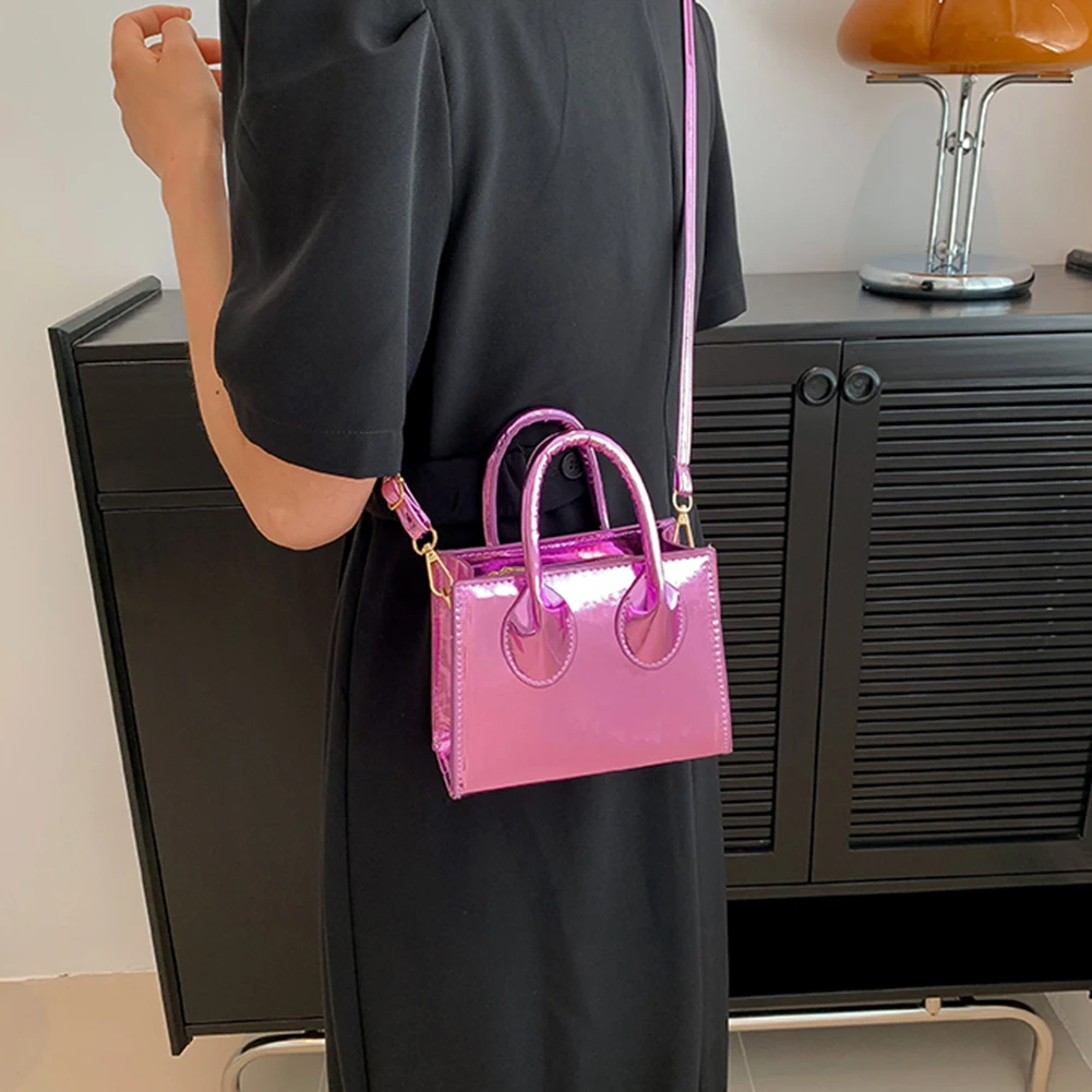 Блестящая сумка женская Лазерная сумка сумки мода сумка PU кожаный твердый Crossbody сумка женский клатч 2