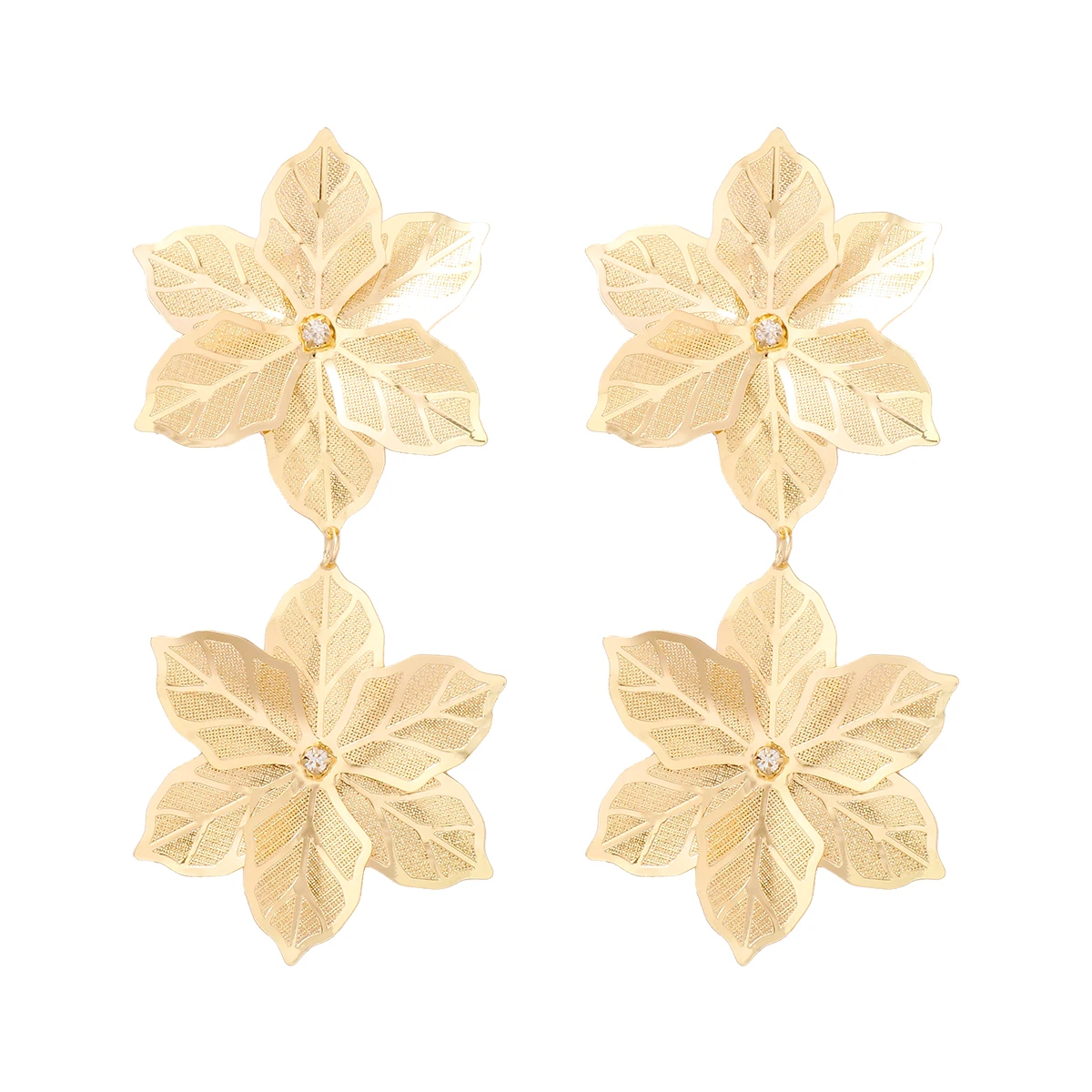 В тренде 2023 года Новые золотые серьги-капли в форме листьев для женщин, винтажные ювелирные изделия 5