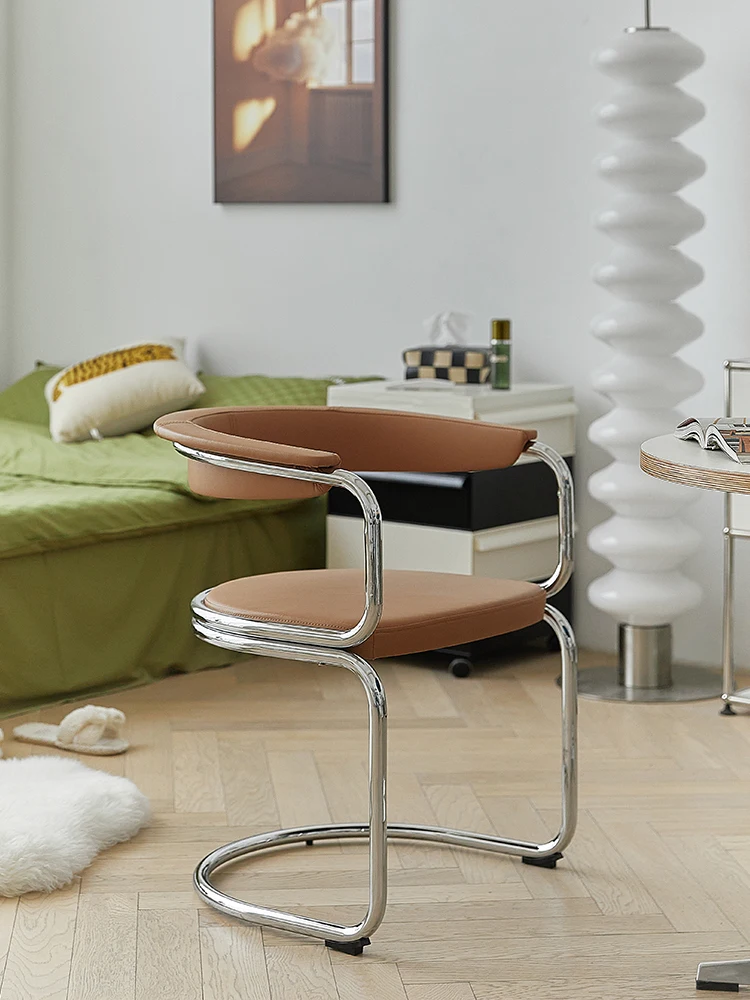 Дизайнерский легкий Роскошный обеденный стул MOMO в стиле ретро, туалетный столик, стул для макияжа, простой стул для домашнего ресторана, Скандинавская мебель 3