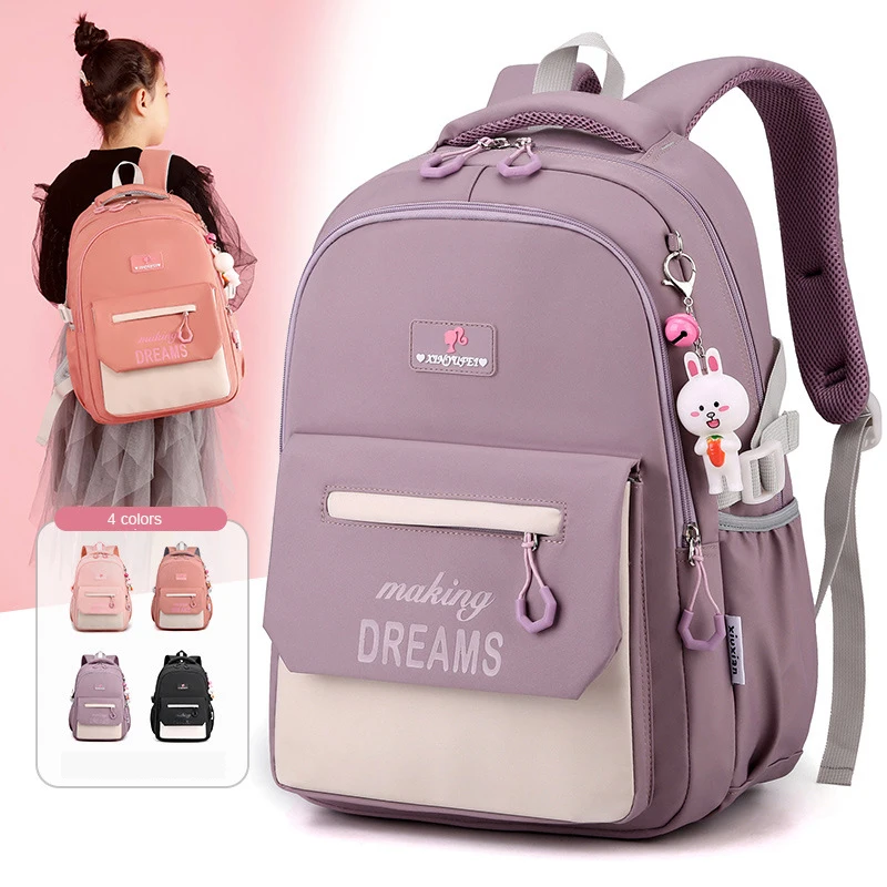 Для Femenina Рюкзак Подростковый рюкзак для девочек Детская сумка для учащихся начальных классов 8-14 лет Розовые Школьные Ранцы Mochila Детская сумка для книг 1