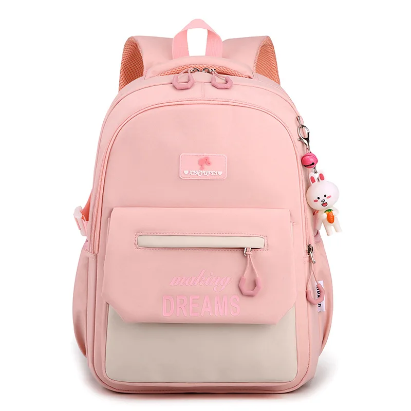 Для Femenina Рюкзак Подростковый рюкзак для девочек Детская сумка для учащихся начальных классов 8-14 лет Розовые Школьные Ранцы Mochila Детская сумка для книг 2