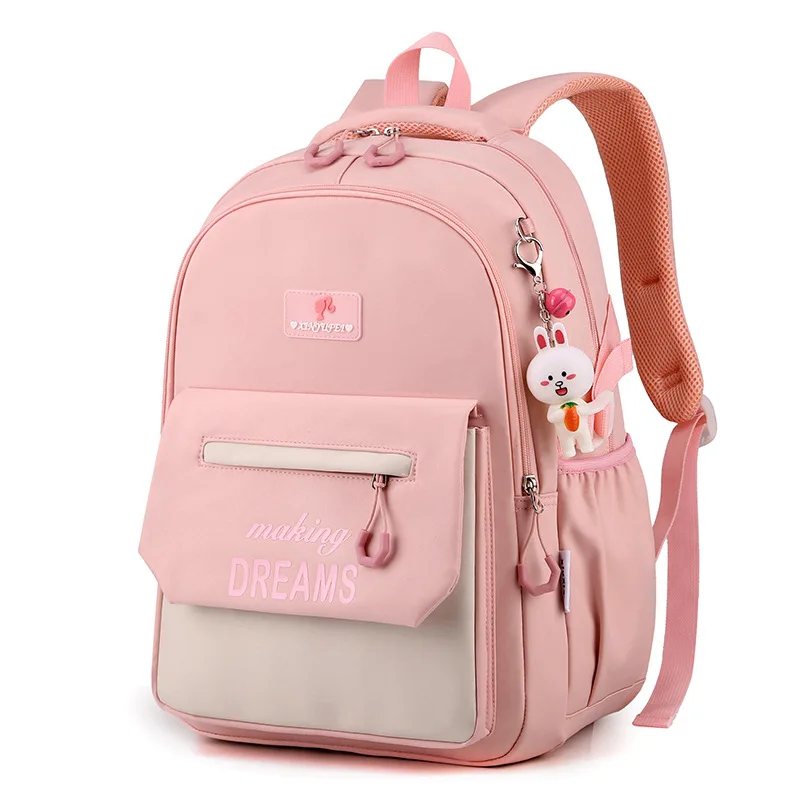 Для Femenina Рюкзак Подростковый рюкзак для девочек Детская сумка для учащихся начальных классов 8-14 лет Розовые Школьные Ранцы Mochila Детская сумка для книг 3