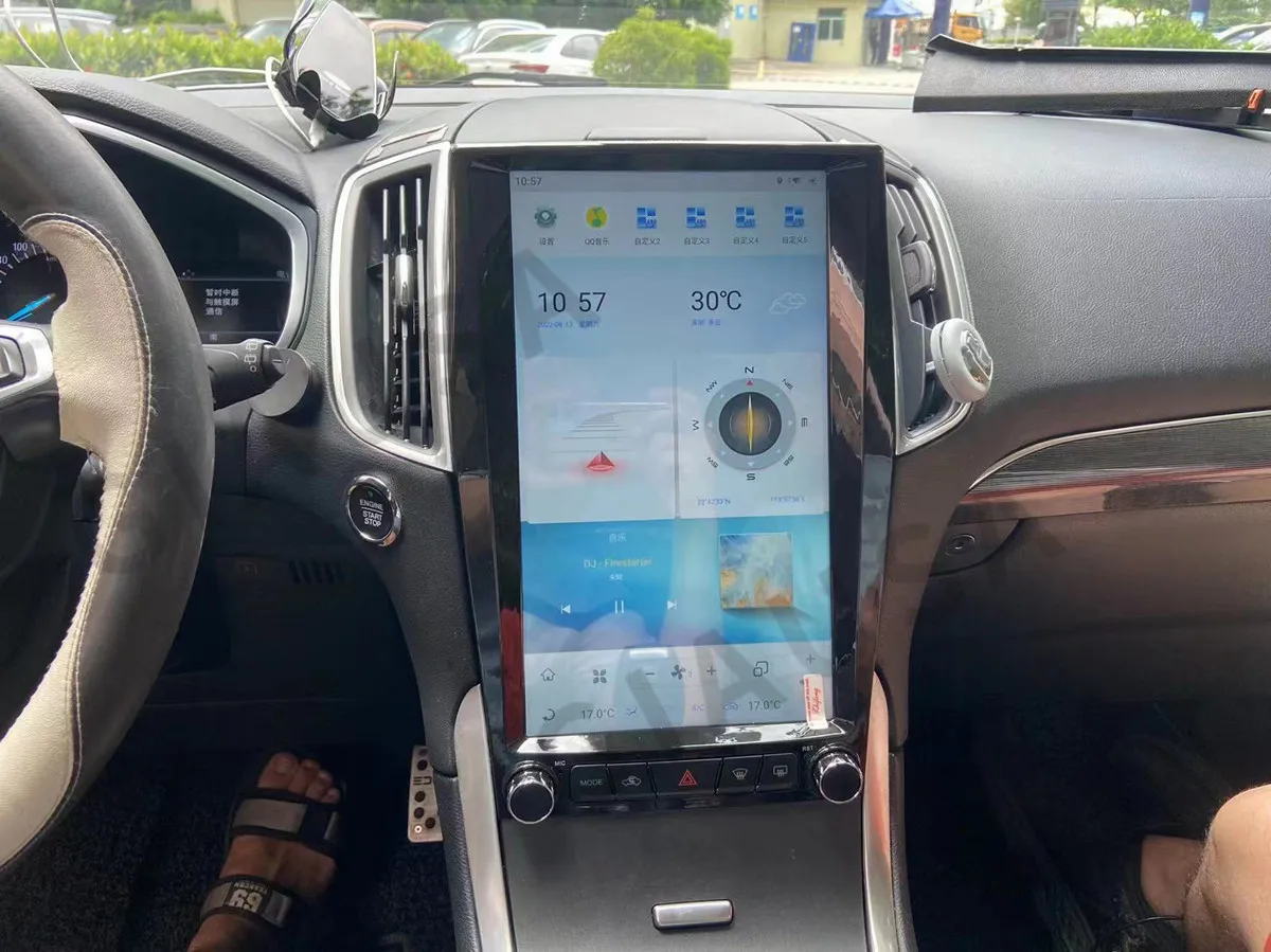 Для Ford Edge S-Max MK2 2015-2018 Android Автомобильный Радиоприемник Tesla screen 2Din Стереоприемник Авторадио Мультимедийный Плеер GPS Блок 0