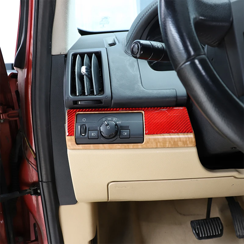 Для Land Rover Freelander 2 L359 2007-2012, рамка переключателя автомобильных фар из мягкого углеродного волокна, наклейки для отделки автомобильных аксессуаров 4