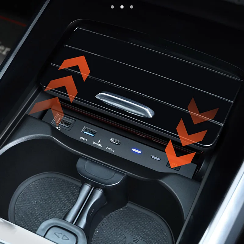 Для Mercedes-Benz AMG GLB 200 250 Автомобильное беспроводное зарядное устройство Qi мощностью 27 Вт, пластина для быстрой зарядки мобильного телефона, Аксессуары для интерьера 2019-2023 гг. 4