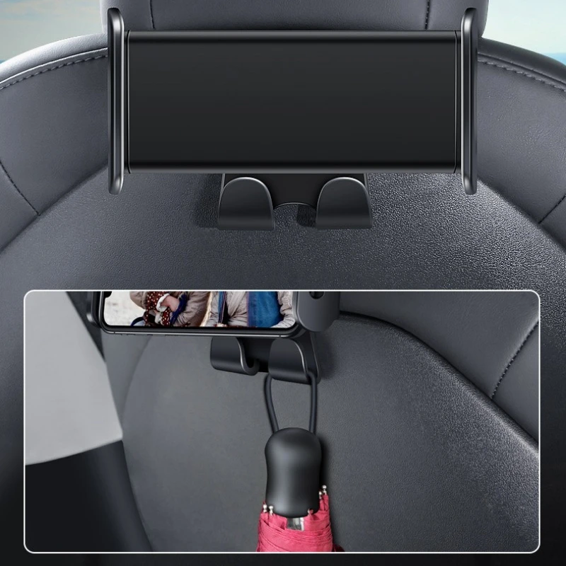 Для Tesla Модель 3 Y Крючок для держателя телефона на заднем сиденье, поворотная подставка на 360 градусов, кронштейн для автоматического подголовника для планшетного ПК, подставка для iPad Mini 5