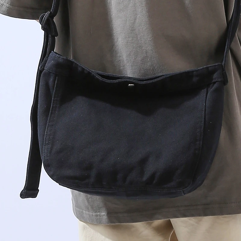 Женская черная ретро-сумка через плечо, экологичная женская сумка для покупок из холста среднего размера, простые портативные женские качественные сумки через плечо 2