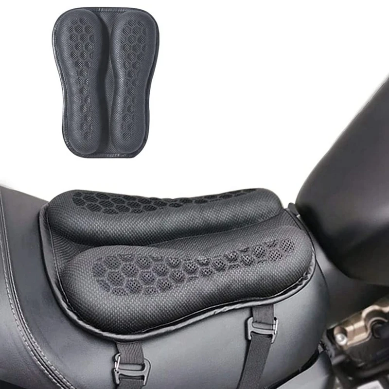 Запасные части Мотоциклетная подушка, гелевая подушка для мотоцикла С 3D-сотовым амортизирующим дышащим чехлом для подушки Универсальный 0