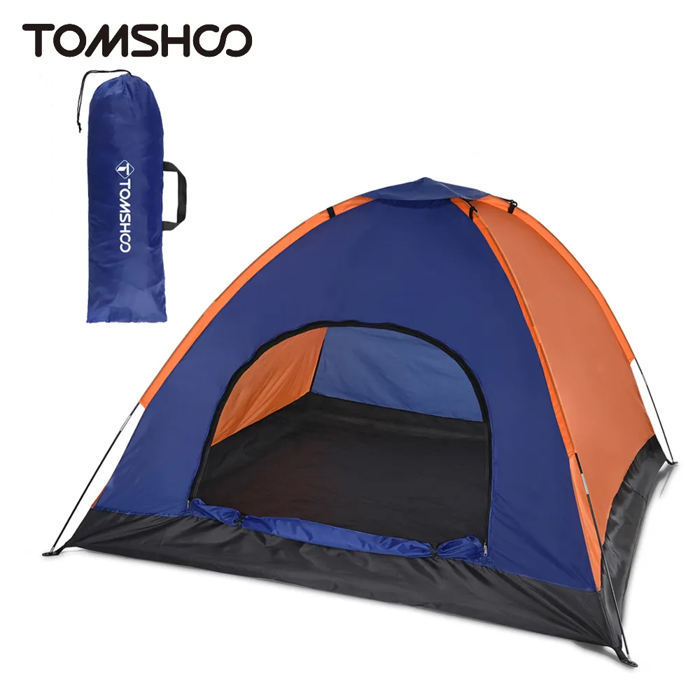 Кемпинговая палатка TOMSHOO на 3-4 человека, легкая походная палатка с дождевиком для семейного кемпинга, пеших прогулок, пляжной рыбалки. 0