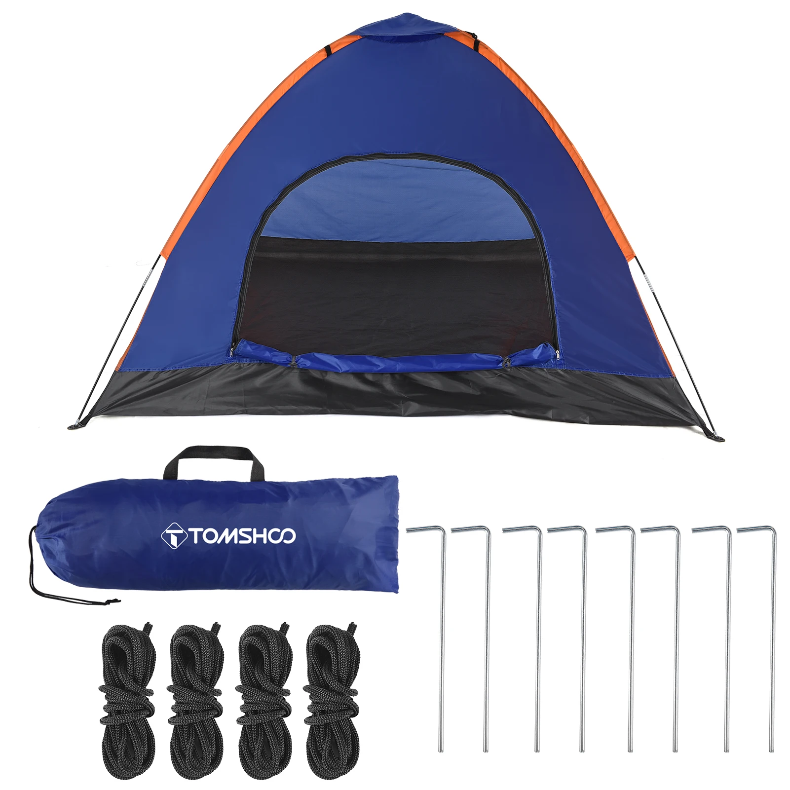 Кемпинговая палатка TOMSHOO на 3-4 человека, легкая походная палатка с дождевиком для семейного кемпинга, пеших прогулок, пляжной рыбалки. 1