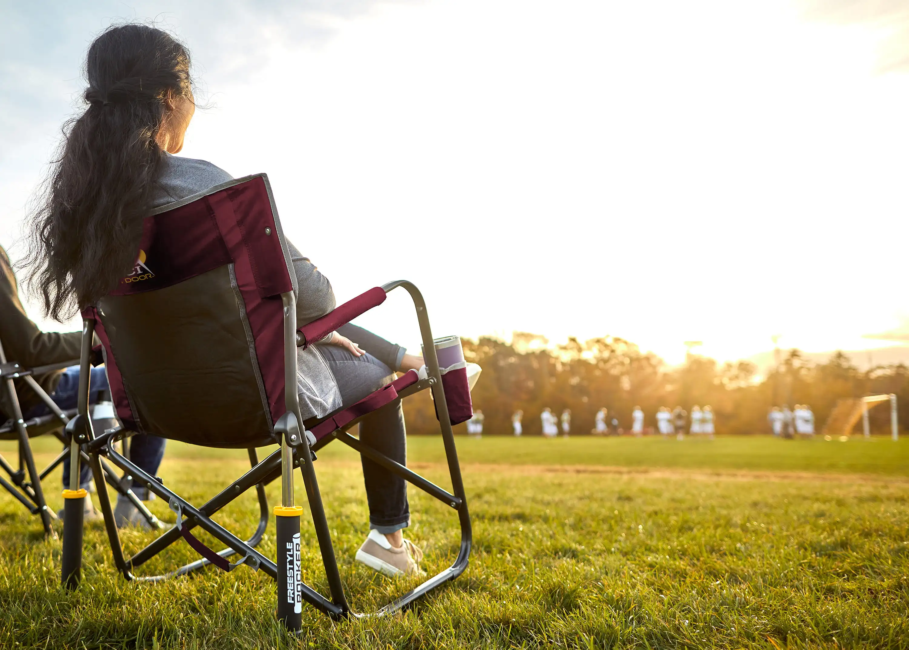 Кресло-качалка GCI Outdoor Freestyle, бордовый, для взрослых 4
