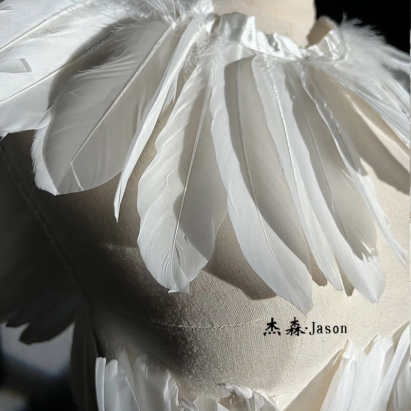 Кружевные аксессуары из длинных перьев, высококачественные перья ручной работы, дизайнерские ткани по краю юбки 1