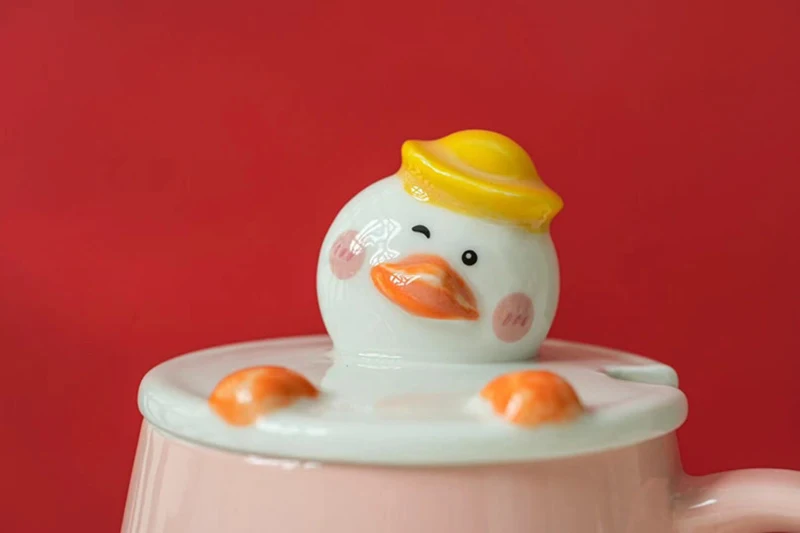 Кружка Happy Little Yellow Duck Cup для кофе, чайных чашек и кружек Бесплатная доставка, посуда для напитков, керамика и гончарные изделия, персонализированный подарок Go 5